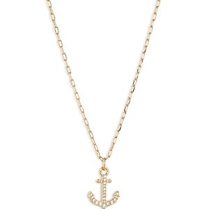 Ajoa by Nadri Anchor Pendant Necklace in 18K Gold Plated, 16- 4730738