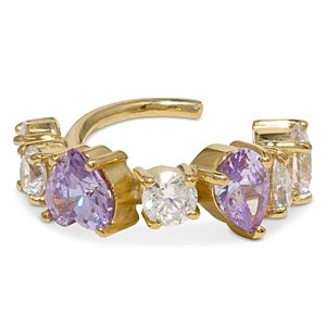 Completedworks Cubic Zirconia Single Ear Cuff in 14K Gold Plated Sterling Silver- 4762569