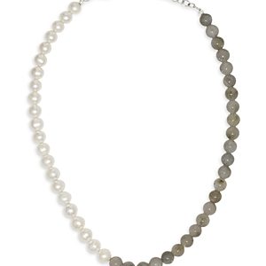 Completedworks Gemstone & Cultured Freshwater Pearl Beaded Collar Necklace, 15.5-18- 4762562