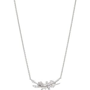 Nadri Wildflower Cubic Zirconia Mini Flower Spray Statement Necklace, 16-18- 4794668