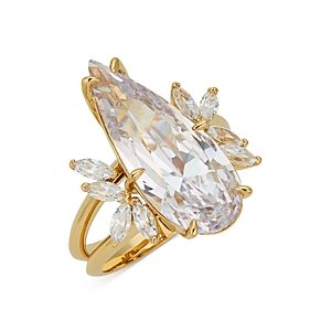 Nadri Wildflower Cubic Zirconia Flower Split Band Cocktail Ring- 4794676