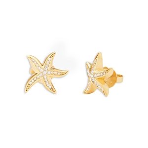 kate spade new york Sea Star Pave Starfish Stud Earrings in Gold Tone- 4737510