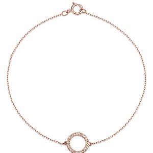 Bloomingdale's Diamond Circle Link Bracelet in 14K Rose Gold, 0.08 ct. t.w.- 4796917