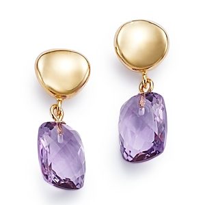 Bloomingdale's Amethyst Drop Earrings in 14K Yellow Gold- 4796876