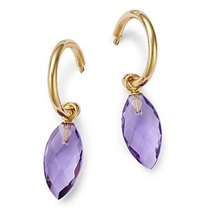 Bloomingdale's Amethyst Dangle Hoop Drop Earrings in 14K Yellow Gold- 4796869