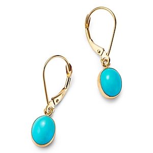 Bloomingdale's Turquoise Drop Earrings in 14K Yellow Gold- 4796868