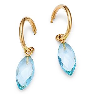 Bloomingdale's Blue Topaz Dangle Hoop Drop Earrings in 14K Yellow Gold- 4796870