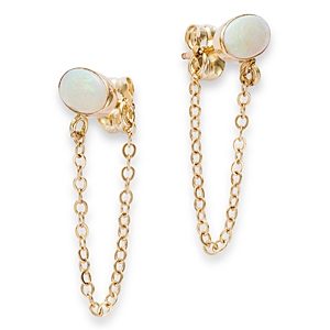 Bloomingdale's Opal Chain Drop Earrings in 14K Yellow Gold- 4796863