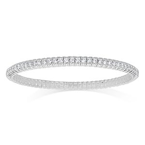 Zydo 18K White Gold Diamond Stretch Bracelet- 4735074
