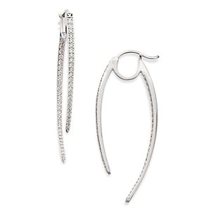 Bloomingdale's Diamond Curved Drop Earrings in 14K White Gold, 1.0 ct. t.w.- 4799377