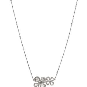 Bloomingdale's Diamond Pear & Round Double Flower Pendant Necklace in 14K White Gold, 1.50 ct. t.w.- 4799381