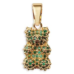 Crystal Haze Jewelry Nostalgia Pave Bear Pendant in 18K Gold Plated- 4791670