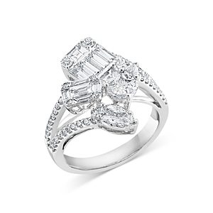Bloomingdale's Diamond Bypass Ring in 14K White Gold, 1.80 ct. t.w. - 100% Exclusive- 4495098