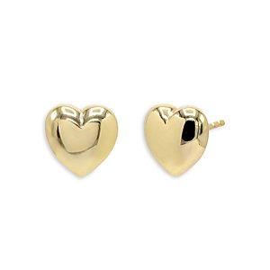 By Adina Eden Puffy Heart Stud Earrings in 14K Gold Plated Sterling Silver- 4801293