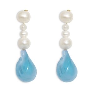 Completedworks Purple Cultured Pearl Drop Earrings- 4479029