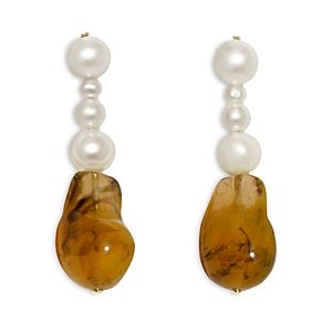 Completedworks Purple Cultured Pearl Drop Earrings- 4479029