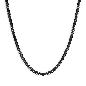 David Yurman 14K Yellow Gold & Black Acrylic Stainless Steel Dy Bel Aire Box Link Chain Necklace, 18- 4726328