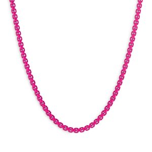 David Yurman 14K Rose Gold & Pink Acrylic Stainless Steel Dy Bel Aire Box Link Chain Necklace, 18- 4726327