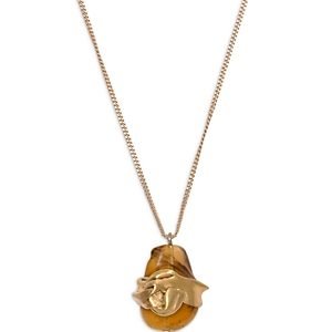 Completedworks Frozen Gesture Stone Pendant Necklace in 14K Gold Plated Sterling Silver, 18- 4716156