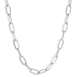 Alberto Amati 14K White Gold Squared Oval Link Chain Necklace- 4729610