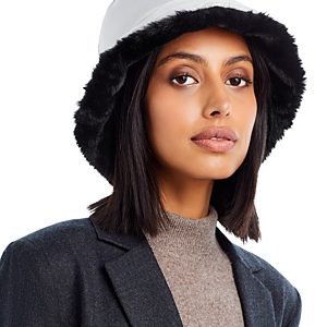 Echo Reversible Faux Fur Bucket Hat- 4813582
