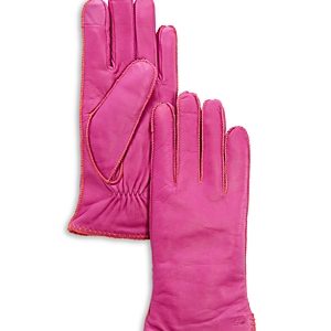 Echo Stitched Leather Tech Gloves- 4813635
