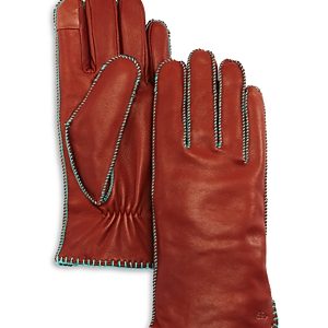 Echo Stitched Leather Tech Gloves- 4813635