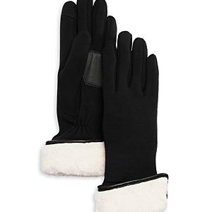 Echo Fold Down Faux Fur Cuff Tech Gloves- 4813637