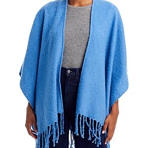 Echo Fringed Boucle Ruana- 4813598