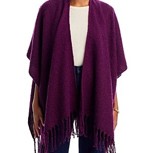 Echo Fringed Boucle Ruana- 4813598