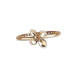 Pasquale Bruni 18K Rose Gold Giardini Segreti Diamond Small Flower Bangle Bracelet- 4723521