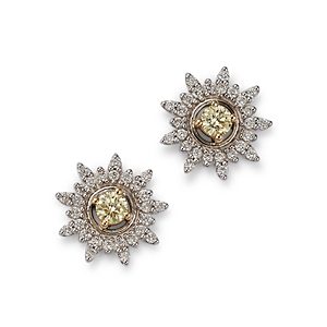 Bloomingdale's Diamond Starburst Stud Earrings in 14K White & Yellow Gold, 0.50 ct. t.w.- 4754047