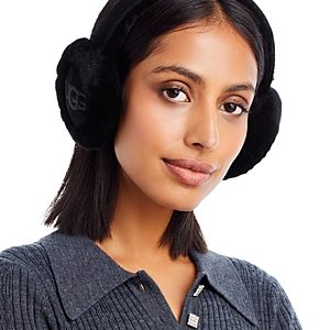 Ugg Embroidered Logo Shearling Earmuffs- 4815933
