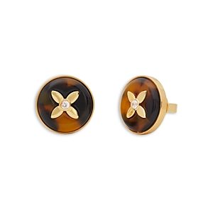 kate spade new york Breeze Along Pave Color Flower Stud Earrings in Gold Tone- 4737531