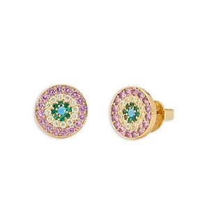 kate spade new york Cubic Zirconia Evil Eye Stud Earrings in Gold Tone- 4737535