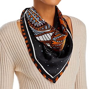 Echo The Signs Silk Square Scarf- 4823339