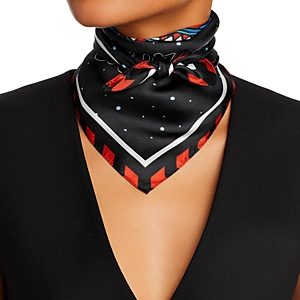 Echo The Signs Silk Square Scarf- 4823339