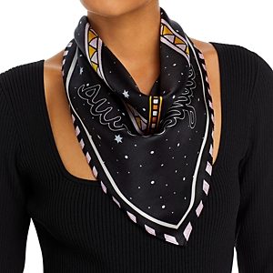 Echo The Signs Silk Square Scarf- 4823339