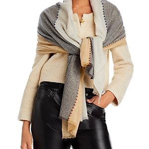 Echo Inlay Wool Scarf- 4823264