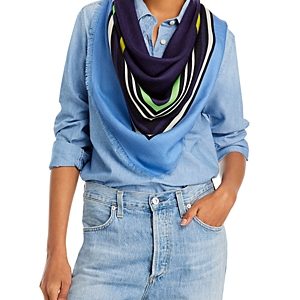 Echo Hollywood Square Wool & Silk Scarf- 4823267