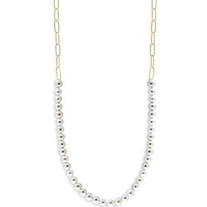 Bloomingdale's Cultured Freshwater Pearl (5 mm) Necklace in 14K Yellow Gold, 16- 4814344