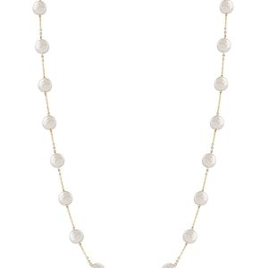 Bloomingdale's Cultured Freshwater Coin Pearl Station Necklace in 14K Yellow Gold, 18- 4817824