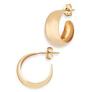 Bloomingdale's Domed Band Hoop Earrings in 14K Yellow Gold- 4804098