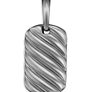 David Yurman Sculpted Cable Tag in Sterling Silver- 4558504