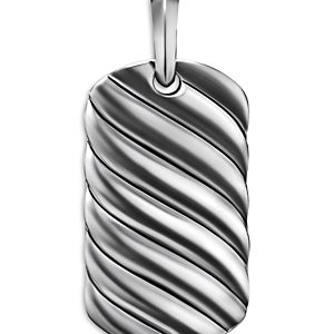David Yurman Sculpted Cable Tag in Sterling Silver- 4558501