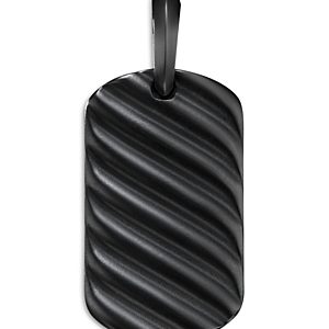 David Yurman Sculpted Cable Tag in Black Titanium- 4558498