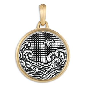 David Yurman Water & Fire Duality Amulet in Sterling Silver with 18K Yellow Gold- 4558496