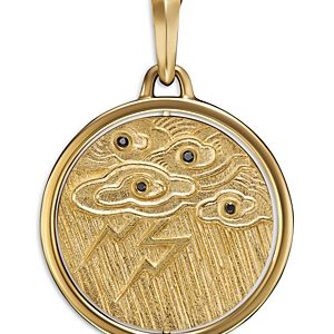 David Yurman Storm Duality Amulet in 18K Yellow Gold with Diamonds- 4558424