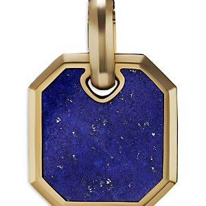 David Yurman 18K Yellow Gold Amulets Lapis Lazuli Roman Pendant- 4558419