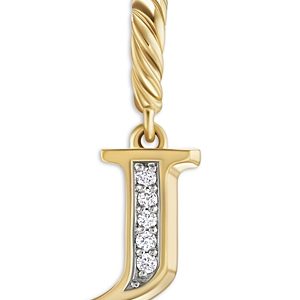 David Yurman 18K Gold Amulets Diamond Pave Initial Pendant- 4555957
